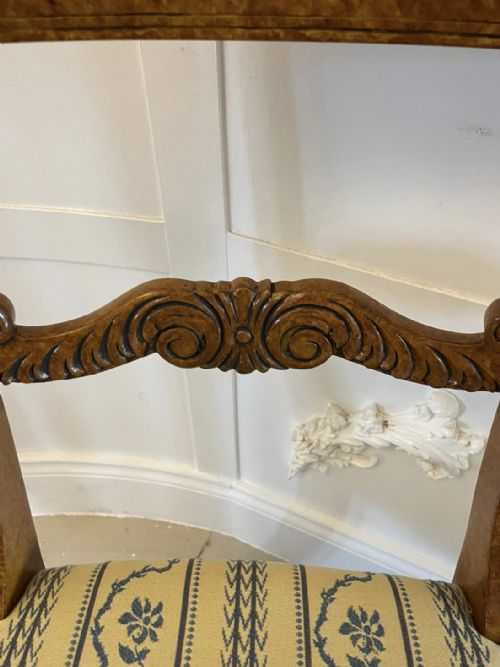 UNUSUAL SET OF 8 QUALITY ANTIQUE DECORATED FAUX BIRDS EYE MAPLE DINING CHAIRS - ADDITIONAL PHOTO 17
