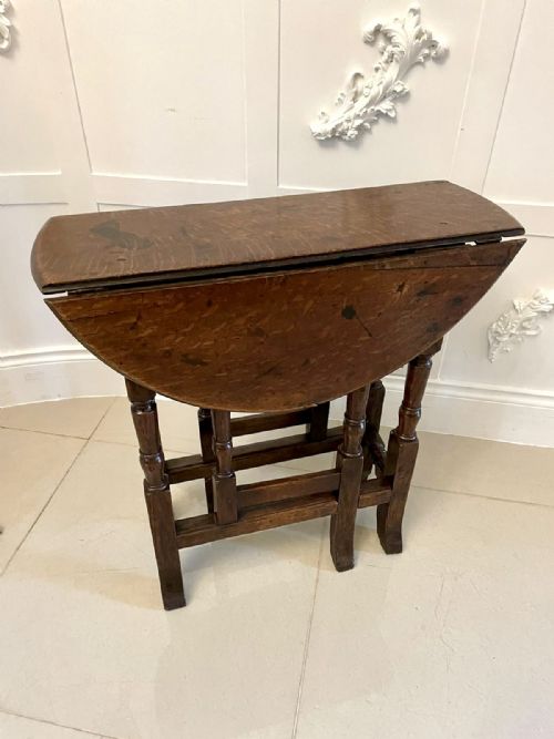Antique 18th Century Small Quality Oak Gateleg Table