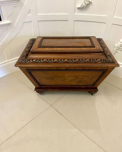 Fine Antique William IV Carved Mahogany Wine Cooler