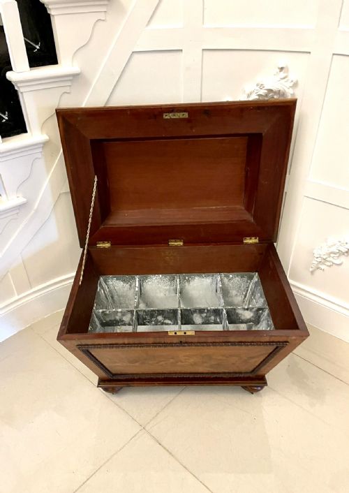 fig 1. Fine Antique William IV Carved Mahogany Wine Cooler