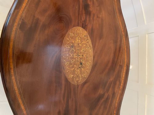 SUPERB QUALITY ANTIQUE VICTORIAN MAHOGANY INLAID SHAPED CENTRE TABLE - ADDITIONAL PHOTO 9