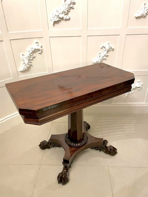 Antique William IV Quality Figured Mahogany Tea/side Table