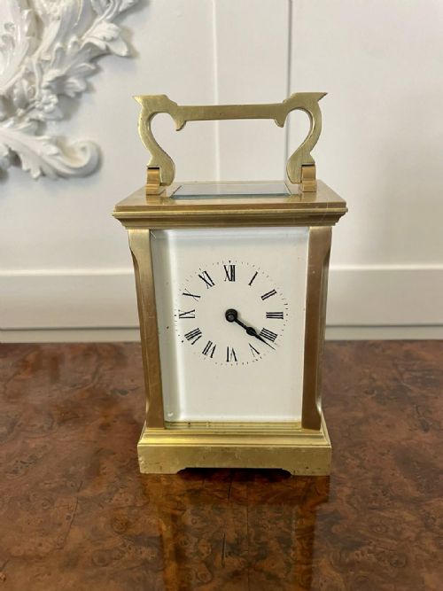 Antique Edwardian French Quality Brass Carriage Clock