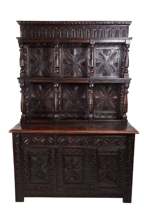 Large 18th Century Antique Carved Oak Dresser C.1740