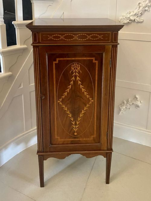Superb Quality Antique Edwardian Mahogany Inlaid Side Cabinet
