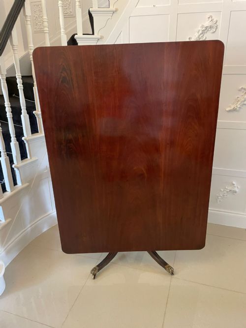 Large Antique Regency  Outstanding Quality Figured Mahogany Dining Table