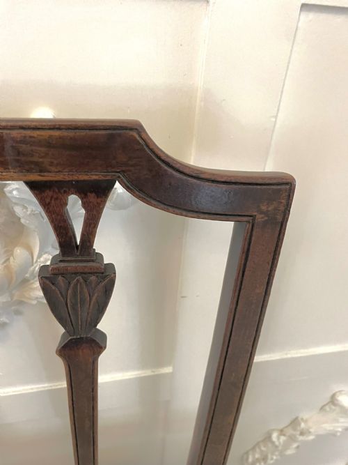 FINE SET OF 8 ANTIQUE GEORGE III MAHOGANY DINING CHAIRS - ADDITIONAL PHOTO 3