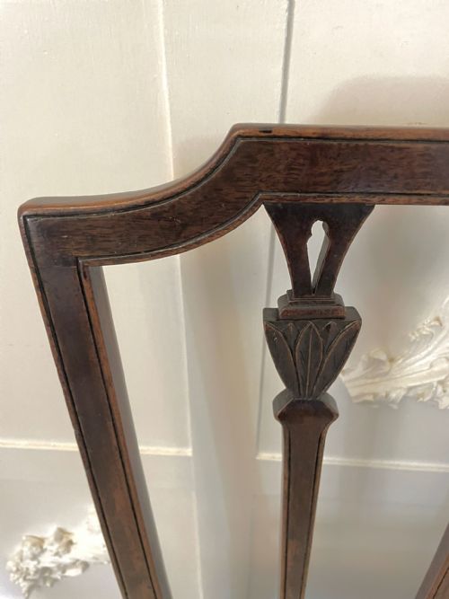 FINE SET OF 8 ANTIQUE GEORGE III MAHOGANY DINING CHAIRS - ADDITIONAL PHOTO 4