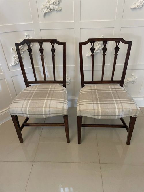 FINE SET OF 8 ANTIQUE GEORGE III MAHOGANY DINING CHAIRS - ADDITIONAL PHOTO 7