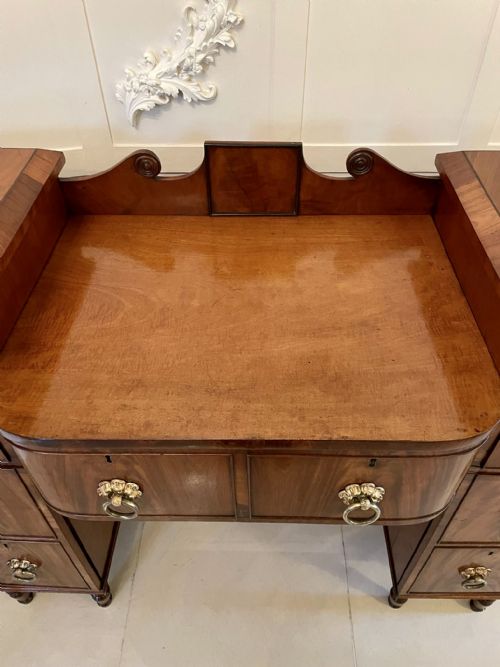 fig 1. Rare Antique Regency Quality Mahogany Secretaire Sideboard
