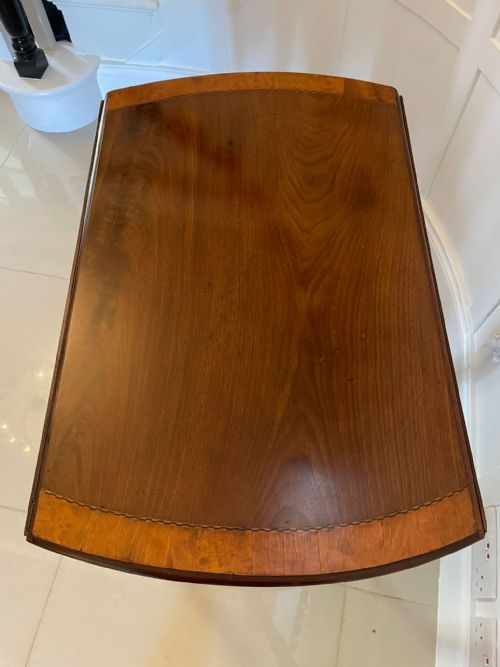FINE QUALITY ANTIQUE SHERATON PERIOD INLAID MAHOGANY PEMBROKE TABLE - ADDITIONAL PHOTO 2
