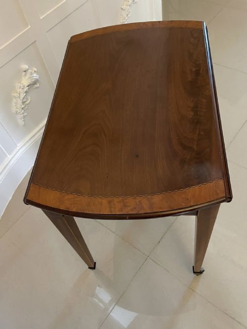 FINE QUALITY ANTIQUE SHERATON PERIOD INLAID MAHOGANY PEMBROKE TABLE - ADDITIONAL PHOTO 10