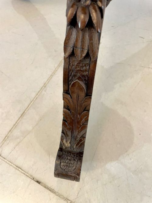 UNUSUAL ANTIQUE VICTORIAN QUALITY MARQUETRY INLAID WALNUT SWISS BLACK FOREST TABLE - ADDITIONAL PHOTO 7