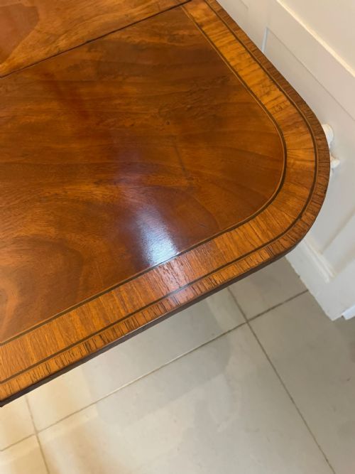 fig 1. Outstanding Antique Edwardian Freestanding Mahogany Sofa Table 