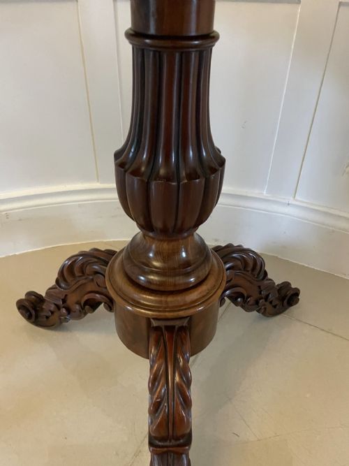 ANTIQUE VICTORIAN QUALITY FIGURED MAHOGANY CARDCONSOLE TABLE - ADDITIONAL PHOTO 3