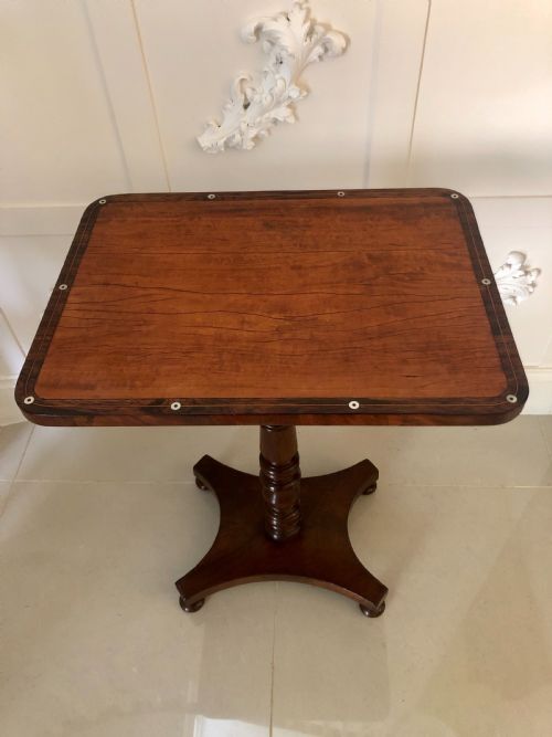 Unusual William IV Satinwood Lamp Table