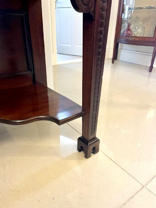 ANTIQUE VICTORIAN QUALITY CARVED MAHOGANY DISPLAY CABINET BY JAMES WINTER SONS LONDON - ADDITIONAL PHOTO 4