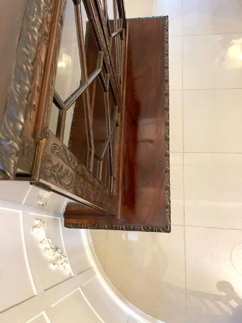 ANTIQUE VICTORIAN QUALITY CARVED MAHOGANY DISPLAY CABINET BY JAMES WINTER SONS LONDON - ADDITIONAL PHOTO 11