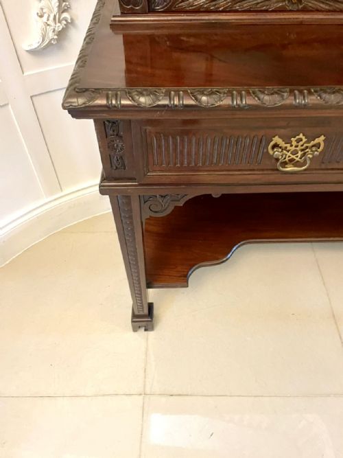 ANTIQUE VICTORIAN QUALITY CARVED MAHOGANY DISPLAY CABINET BY JAMES WINTER SONS LONDON - ADDITIONAL PHOTO 16