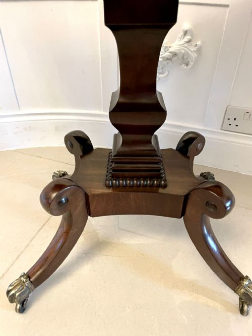 SUPERB QUALITY ANTIQUE REGENCY MAHOGANY CARDSIDE TABLE - ADDITIONAL PHOTO 6