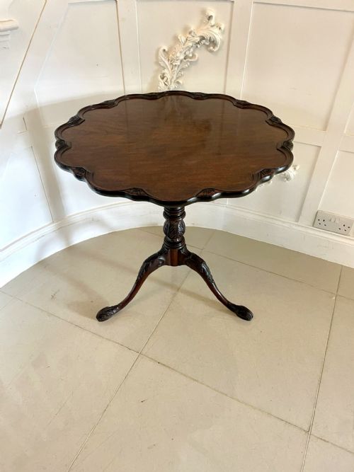 Antique Edwardian Quality Carved Mahogany Lamp Table