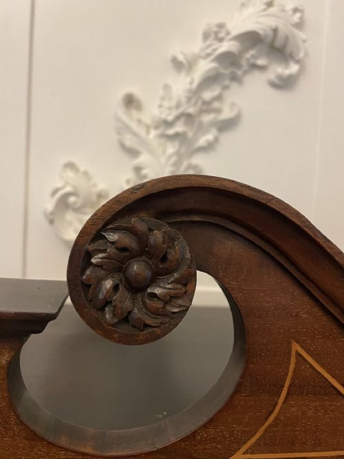 OUTSTANDING QUALITY ANTIQUE VICTORIAN MAHOGANY INLAID DISPLAY CABINET - ADDITIONAL PHOTO 3