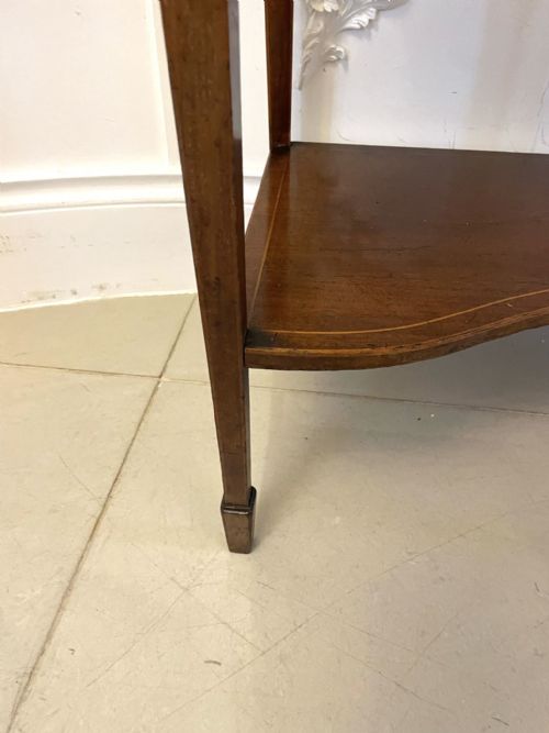 OUTSTANDING QUALITY ANTIQUE VICTORIAN MAHOGANY INLAID DISPLAY CABINET - ADDITIONAL PHOTO 5