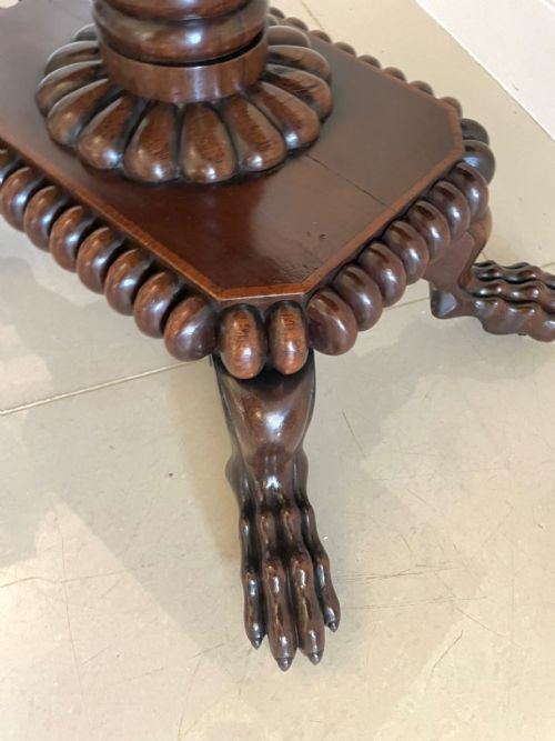 FINE QUALITY ANTIQUE REGENCY CARVED ROSEWOOD BRASS INLAID CARDSIDE TABLE - ADDITIONAL PHOTO 6