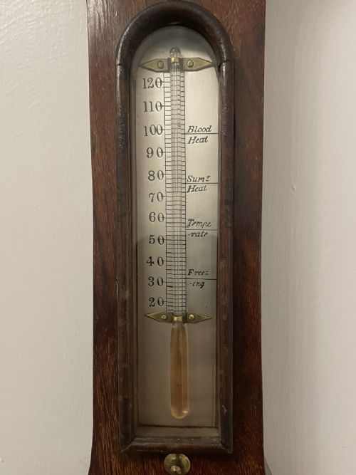 ANTIQUE GEORGE III QUALITY ROSEWOOD BANJO BAROMETER - ADDITIONAL PHOTO 5