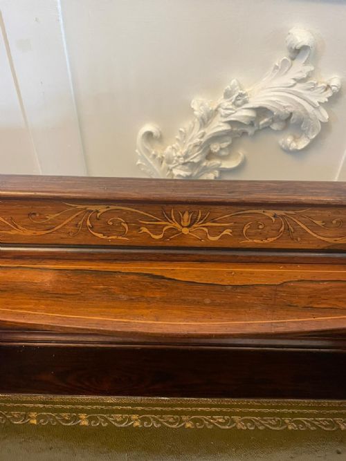 FINE QUALITY ANTIQUE VICTORIAN FREESTANDING MAPLE CO INLAID WRITING DESK - ADDITIONAL PHOTO 7