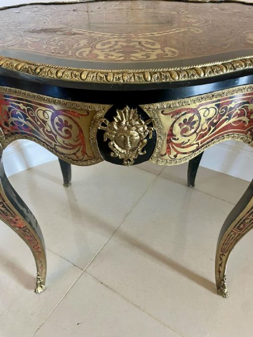 ANTIQUE FRENCH BOULLE CENTRE TABLE - ADDITIONAL PHOTO 5