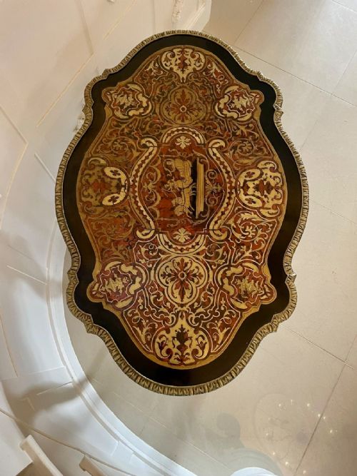 ANTIQUE FRENCH BOULLE CENTRE TABLE - ADDITIONAL PHOTO 10