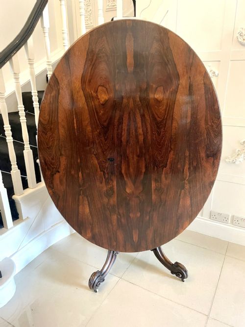 Superb Quality Antique Victorian Oval Rosewood Centre/dining Table