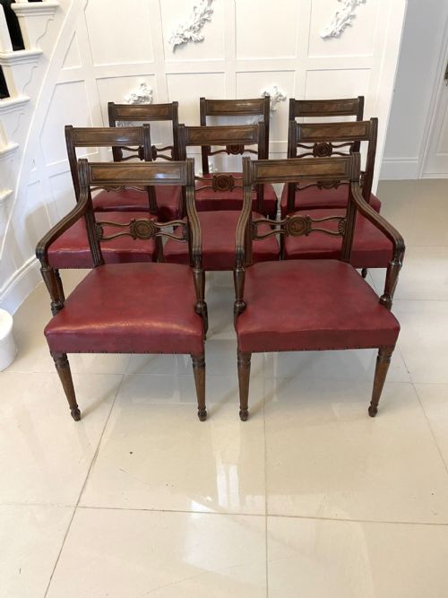 Fine Set of Eight Antique George III Quality Mahogany Dining Chairs