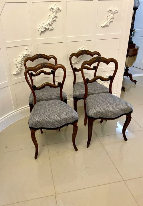 SET OF 4 ANTIQUE VICTORIAN QUALITY ROSEWOOD DINING CHAIRS - ADDITIONAL PHOTO 5