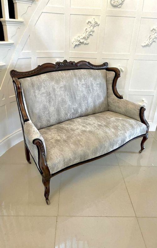 Outstanding Antique Victorian Carved Mahogany Sofa