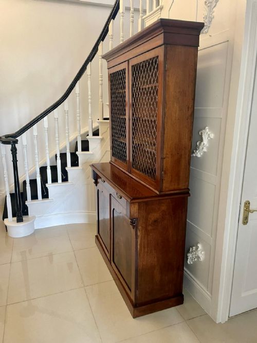 QUALITY ANTIQUE WILLIAM IV MAHOGANY BOOKCASE - ADDITIONAL PHOTO 3