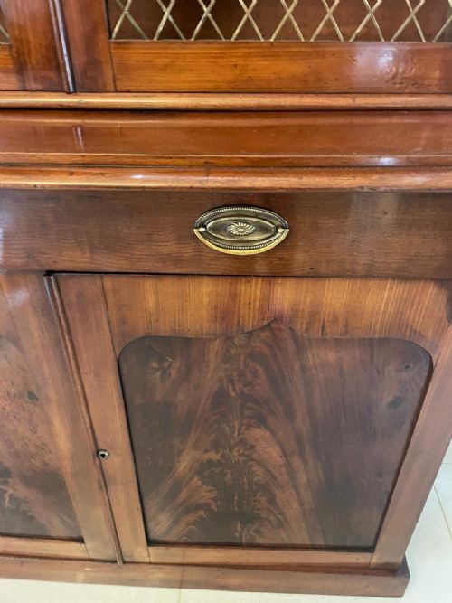 QUALITY ANTIQUE WILLIAM IV MAHOGANY BOOKCASE - ADDITIONAL PHOTO 7