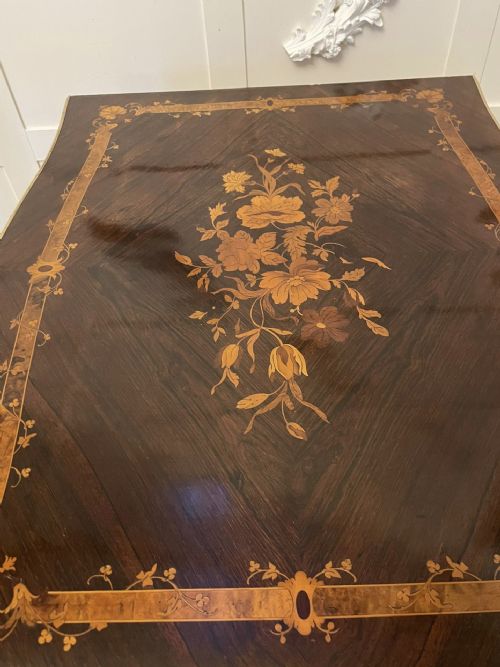 ANTIQUE LOUIS XV QUALITY FRENCH ROSEWOOD MARQUETRY INLAID FREESTANDING CENTRE TABLE - ADDITIONAL PHOTO 6