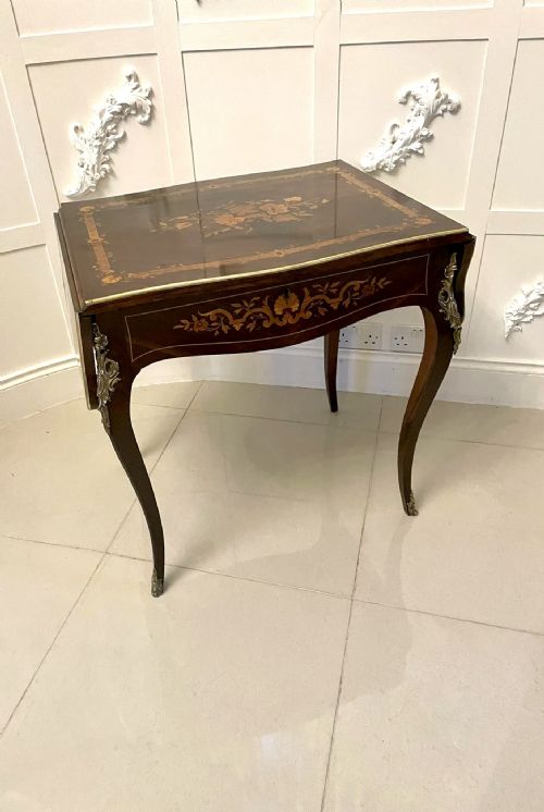 ANTIQUE LOUIS XV QUALITY FRENCH ROSEWOOD MARQUETRY INLAID FREESTANDING CENTRE TABLE - ADDITIONAL PHOTO 7