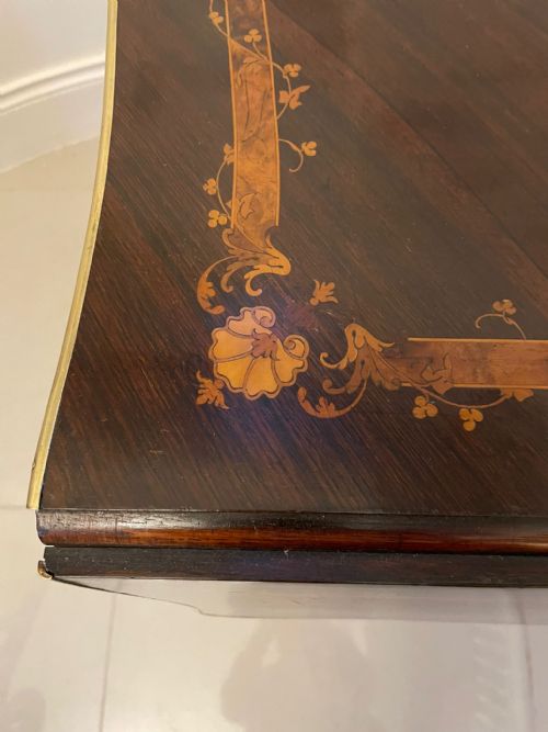 ANTIQUE LOUIS XV QUALITY FRENCH ROSEWOOD MARQUETRY INLAID FREESTANDING CENTRE TABLE - ADDITIONAL PHOTO 10