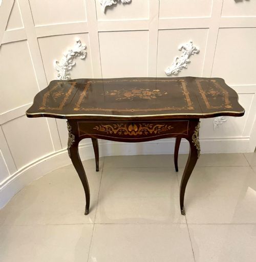 ANTIQUE LOUIS XV QUALITY FRENCH ROSEWOOD MARQUETRY INLAID FREESTANDING CENTRE TABLE - ADDITIONAL PHOTO 15