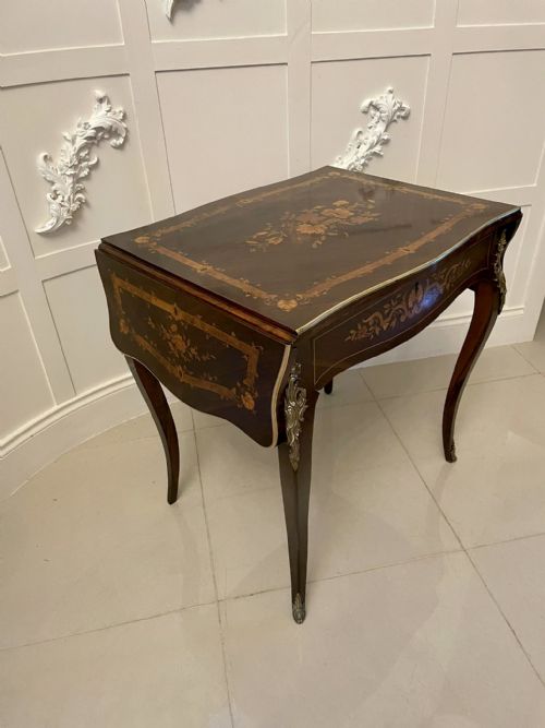 ANTIQUE LOUIS XV QUALITY FRENCH ROSEWOOD MARQUETRY INLAID FREESTANDING CENTRE TABLE - ADDITIONAL PHOTO 21