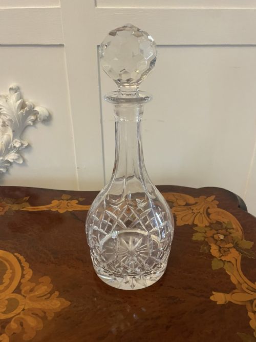 ANTIQUE VICTORIAN QUALITY CUT GLASS DECANTER - ADDITIONAL PHOTO 1