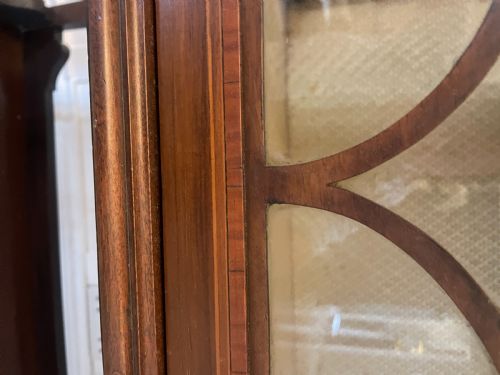 ANTIQUE EDWARDIAN SUPERB QUALITY INLAID MAHOGANY DISPLAY CABINET - ADDITIONAL PHOTO 1