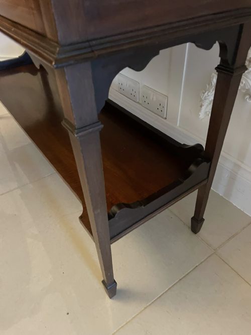 ANTIQUE EDWARDIAN SUPERB QUALITY INLAID MAHOGANY DISPLAY CABINET - ADDITIONAL PHOTO 5