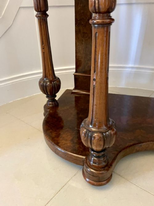 FINE QUALITY ANTIQUE VICTORIAN BURR WALNUT DRESSING TABLE - ADDITIONAL PHOTO 14