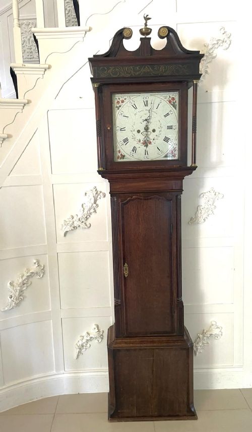 Antique George III Oak Eight Day Longcase Clock 
