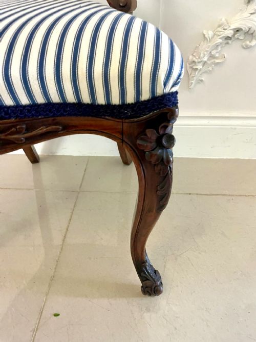 OUTSTANDING QUALITY SET OF 6 ANTIQUE VICTORIAN CARVED WALNUT DINING CHAIRS - ADDITIONAL PHOTO 2