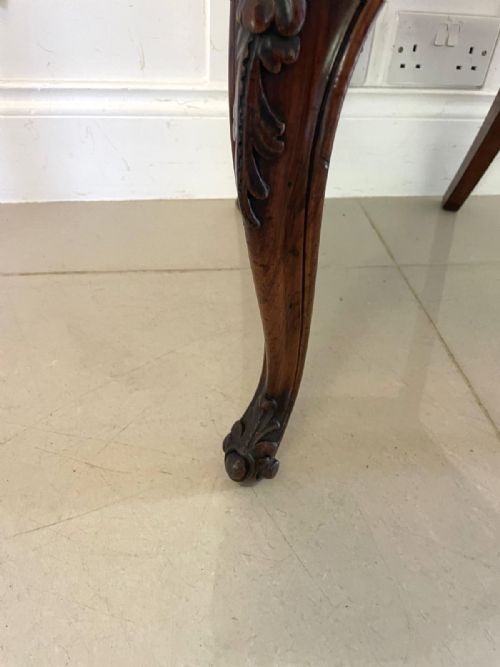 OUTSTANDING QUALITY SET OF 6 ANTIQUE VICTORIAN CARVED WALNUT DINING CHAIRS - ADDITIONAL PHOTO 4